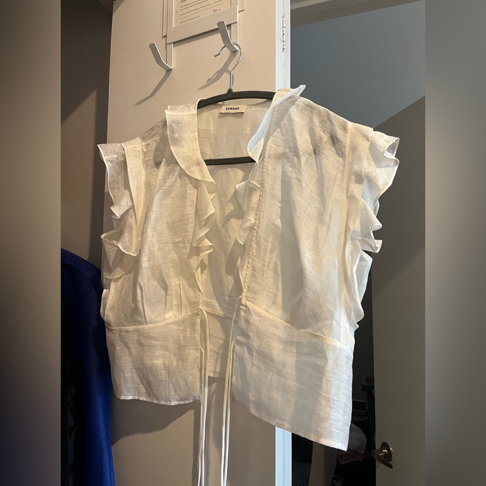Sandro top size 4 aka L